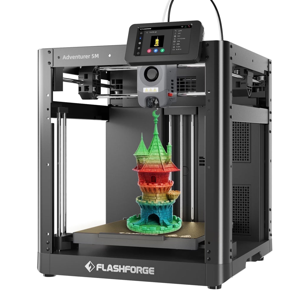 Adventurer 5M 3D Printer, Fully Auto Leveling & 600Mm/S High Speed Printing, Black