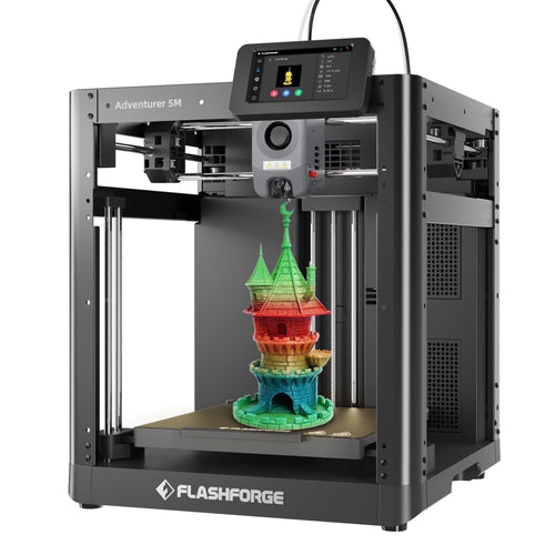 Adventurer 5M 3D Printer, Fully Auto Leveling & 600Mm/S High Speed Printing, Black